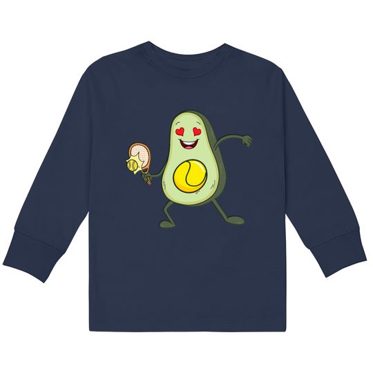 Discover Tennis Avocado tennis player girl gift  Kids Long Sleeve T-Shirts