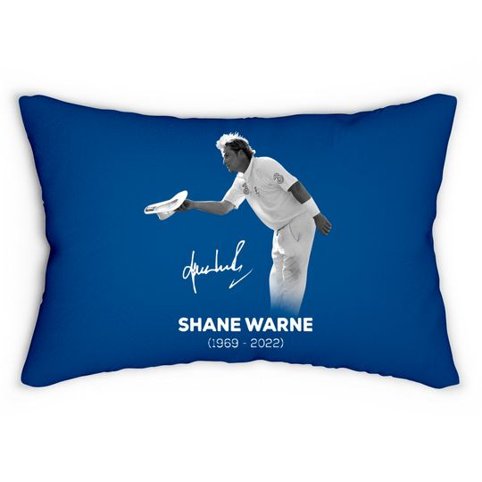 Discover RIP Shane Warne Signature Lumbar Pillows, Memories Shane Warne  1969-2022 Lumbar Pillows