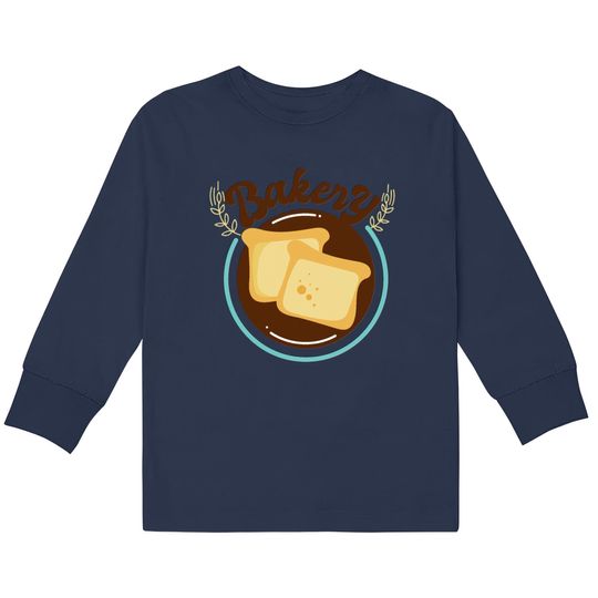 Discover Bakery logo  Kids Long Sleeve T-Shirts