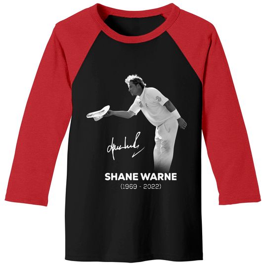 Discover RIP Shane Warne Signature Baseball Tees, Memories Shane Warne  1969-2022 Baseball Tees