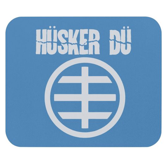 Discover Blue Husker Du Circle Logo 1 Mouse Pad Mouse Pads