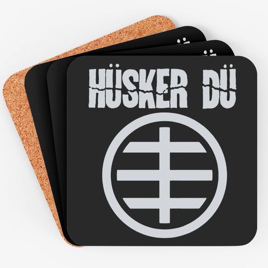 Discover Blue Husker Du Circle Logo 1 Coaster Coasters