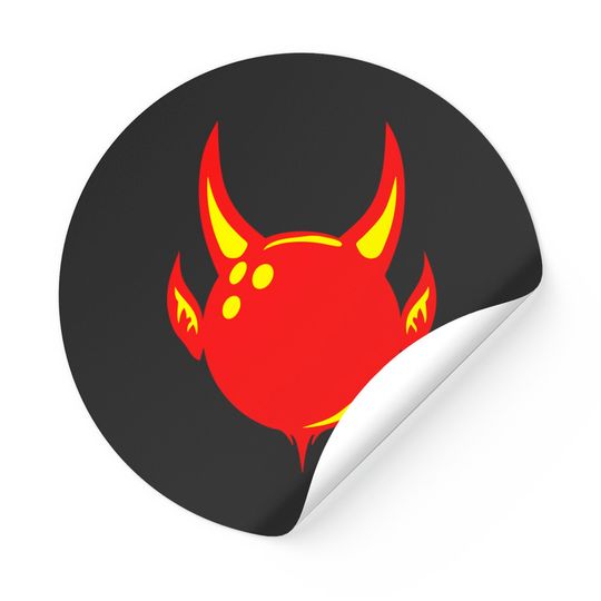 Discover bowling ball devil sports logo