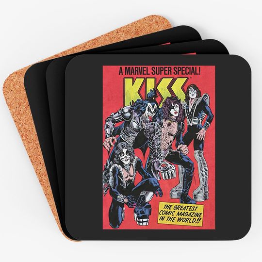 Discover Marvel KISS Special Comic Cover Coasters