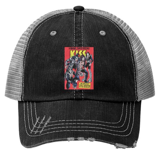 Discover Marvel KISS Special Comic Cover Trucker Hats