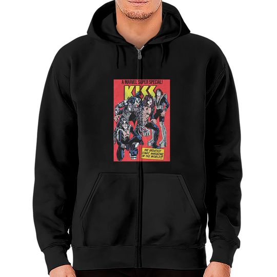 Discover Marvel KISS Special Comic Cover Zip Hoodies