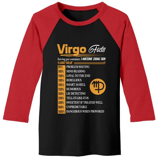 Discover VIRGO FACTS - Virgo Facts - Baseball Tees