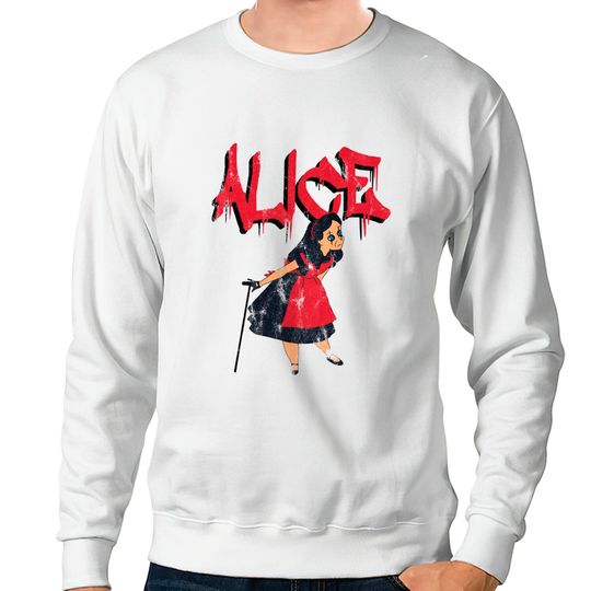 Discover Alice In Wonderland Vs Alice Cooper - Alice Cooper - Sweatshirts