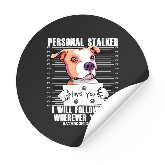 Discover Stalker Pitbull Dog Cartoon - Pitbull - Stickers