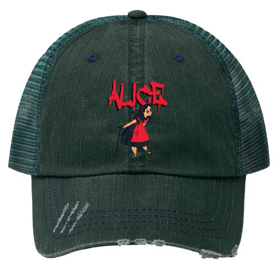 Discover Alice In Wonderland Vs Alice Cooper - Alice Cooper - Trucker Hats