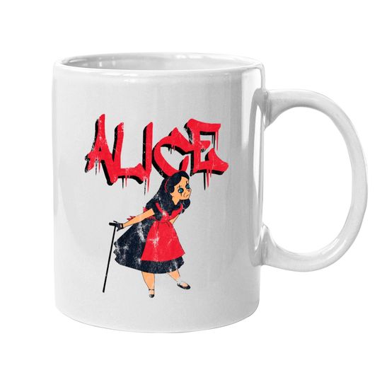 Discover Alice In Wonderland Vs Alice Cooper - Alice Cooper - Mugs