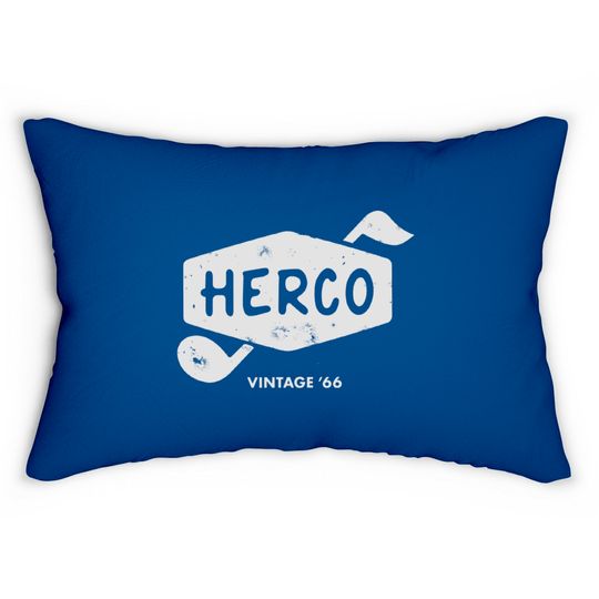 Discover Herco Guitar Picks - retro '66 logo - Guitar Gear - Lumbar Pillows
