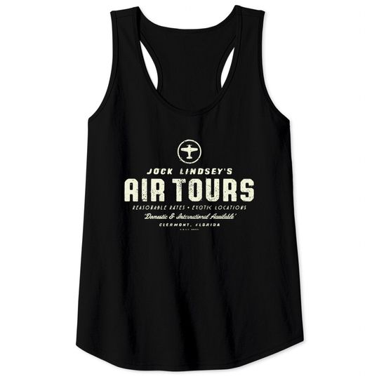 Discover Jock Lindsey's Air Tours - Theme Park Series - Jock Lindseys Hangar Bar - Tank Tops