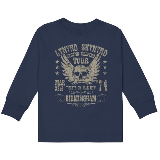 Discover Lynyrd Skynyrd 1974, distressed - Lynyrd Skynyrd -  Kids Long Sleeve T-Shirts