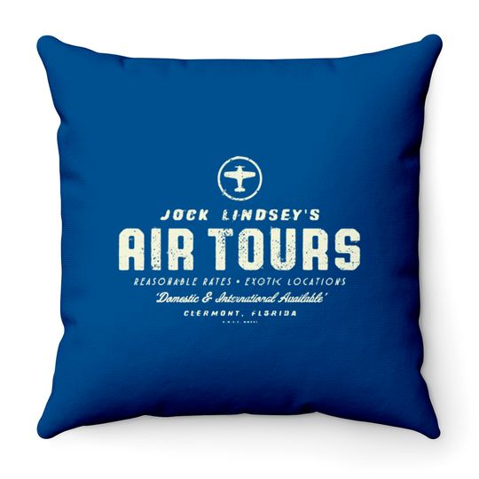 Discover Jock Lindsey's Air Tours - Theme Park Series - Jock Lindseys Hangar Bar - Throw Pillows