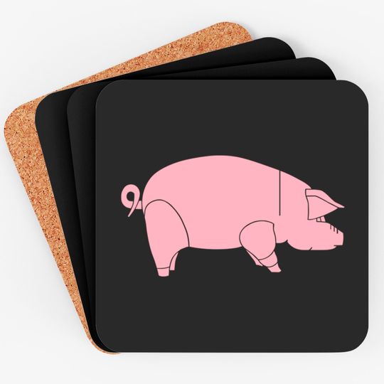Discover PIG FLOYD Coaster, the 70s Coasters, Pink Floyd Coaster, pink floyd Coaster, retro Coaster,rock Coaster, pink pig - Pink Floyd - Coaster