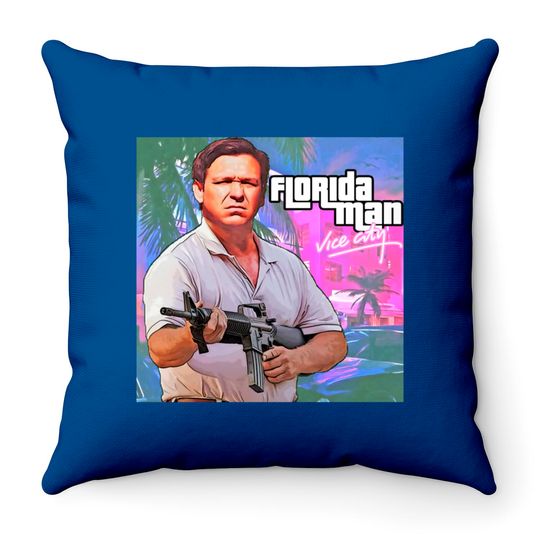 Discover Ron DeSantis Florida Man - Ron Desantis - Throw Pillows