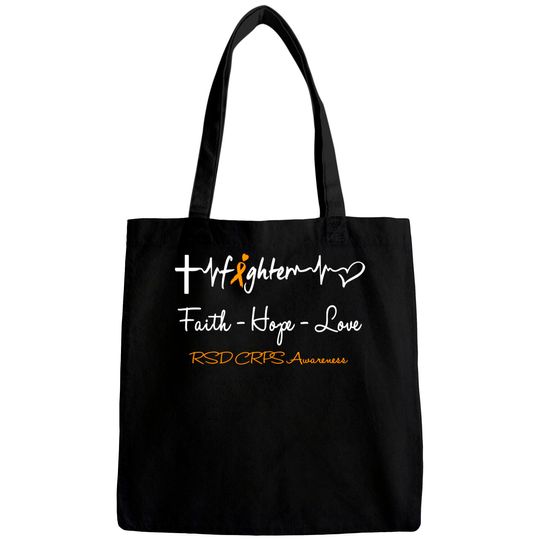 Discover RSD CRPS Fighter Faith Hope Love Support RSD CRPS Awareness Warrior Gifts - Rsd Crps Awareness - Bags