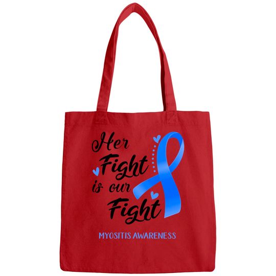 Discover Her Fight is our Fight Myositis Awareness Support Myositis Warrior Gifts - Myositis Awareness - Bags
