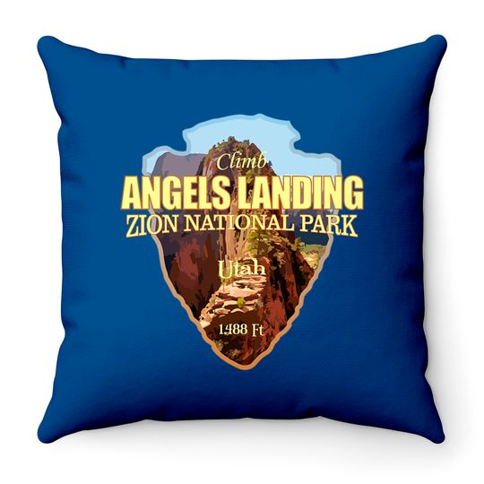 Discover Angels Landing (arrowhead) - Angels Landing - Throw Pillows
