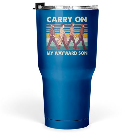 Discover Supernatural Carry On My Wayward Son Abbey Road Vintage Tumblers 30 oz
