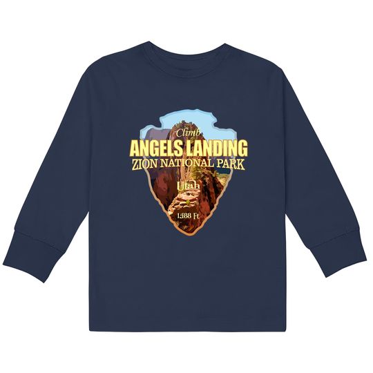 Discover Angels Landing (arrowhead) - Angels Landing -  Kids Long Sleeve T-Shirts