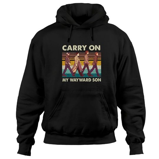 Discover Supernatural Carry On My Wayward Son Abbey Road Vintage Hoodies