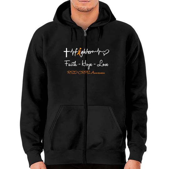 Discover RSD CRPS Fighter Faith Hope Love Support RSD CRPS Awareness Warrior Gifts - Rsd Crps Awareness - Zip Hoodies
