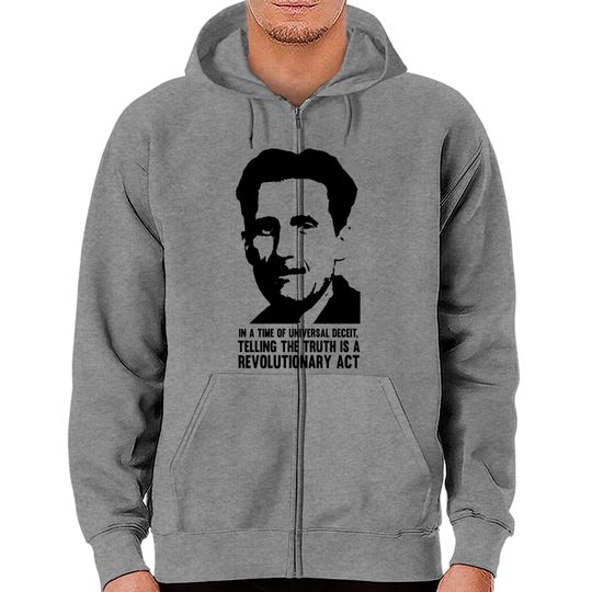 Discover Orwell - Truth is Revolutionary - Orwell - Zip Hoodies