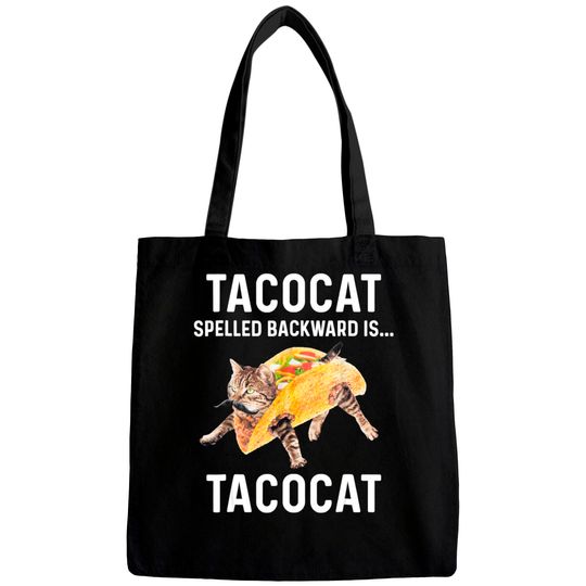 Discover Tacocat Spelled Backward Is Tacocat | Love Cat And Taco Bags