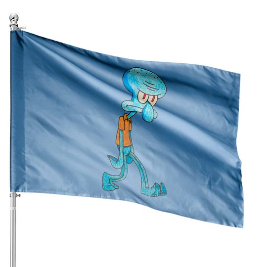 Discover Grumpy Squidward - Squidward - House Flags