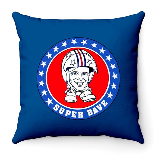 Discover Super Dave logo - Super Dave Osborne - Throw Pillows