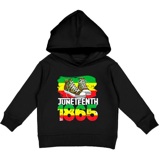 Discover Juneteenth June 19 1865 Black African American Independence Kids Pullover Hoodies