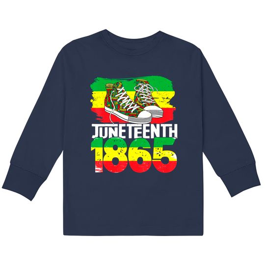 Discover Juneteenth June 19 1865 Black African American Independence  Kids Long Sleeve T-Shirts