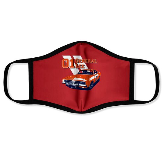 Discover General Lee - Dukes Of Hazzard - Face Masks