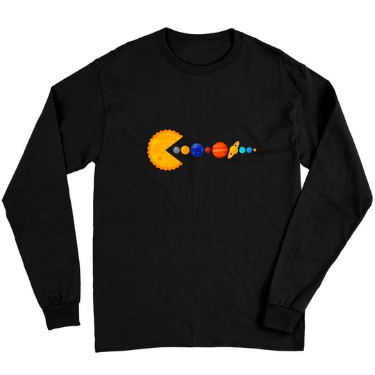 Discover Pacman Eating Planets - Pacman - Long Sleeves