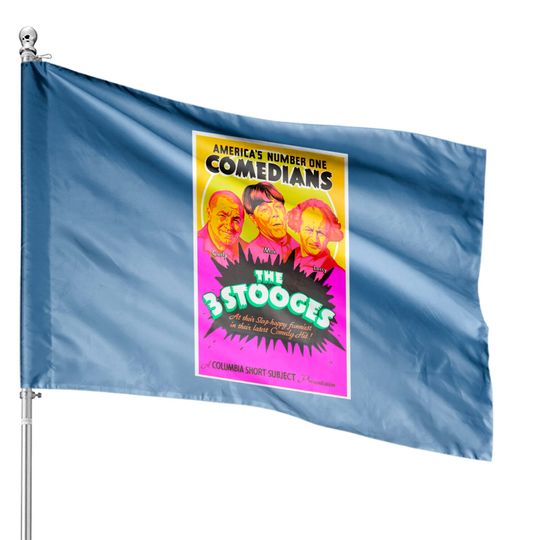 Discover 3 Stooges Collector's House Flag - Three Stooges - House Flags