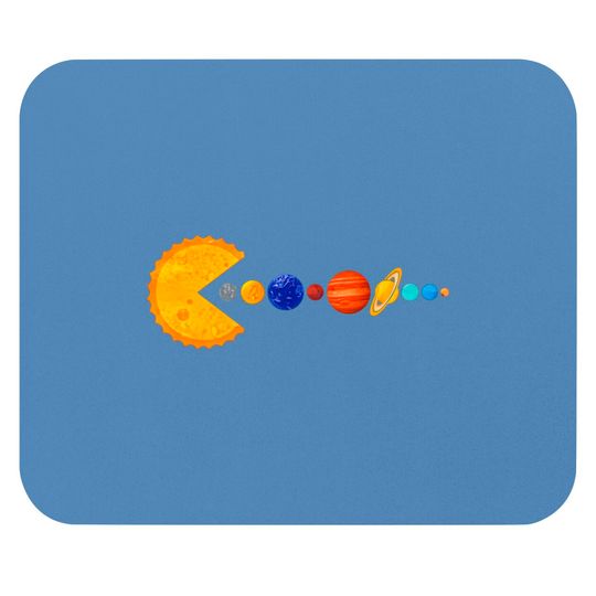 Discover Pacman Eating Planets - Pacman - Mouse Pads