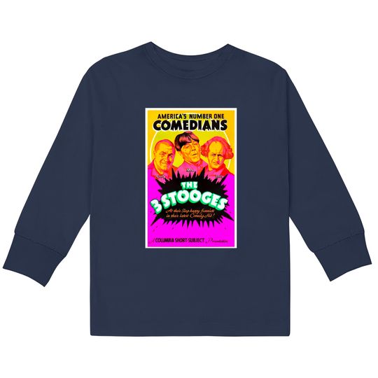 Discover 3 Stooges Collector's Shirt - Three Stooges -  Kids Long Sleeve T-Shirts