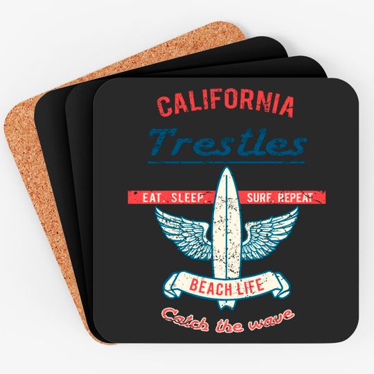 Discover California Trestles surfboard - California Trestles Beach Surfboard - Coasters