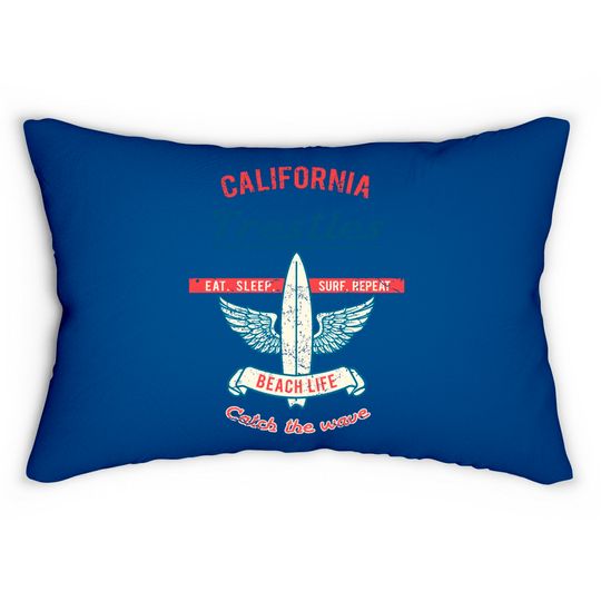Discover California Trestles surfboard - California Trestles Beach Surfboard - Lumbar Pillows