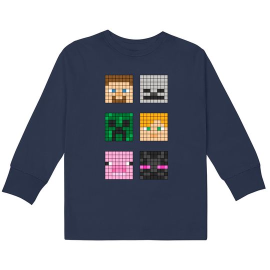 Discover Famous characters - Minecraft -  Kids Long Sleeve T-Shirts
