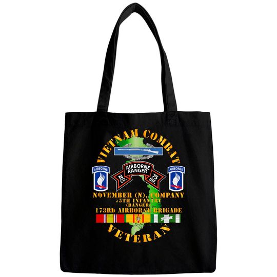 Discover Vietnam Combat Vet - N Co 75th Infantry (Ranger) - 173rd Airborne Bde SSI - Vietnam Combat Vet N Co 75th Infantry - Bags