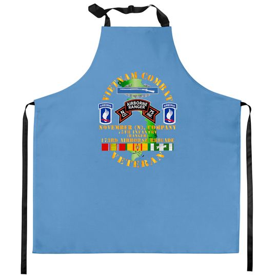 Discover Vietnam Combat Vet - N Co 75th Infantry (Ranger) - 173rd Airborne Bde SSI - Vietnam Combat Vet N Co 75th Infantry - Kitchen Aprons