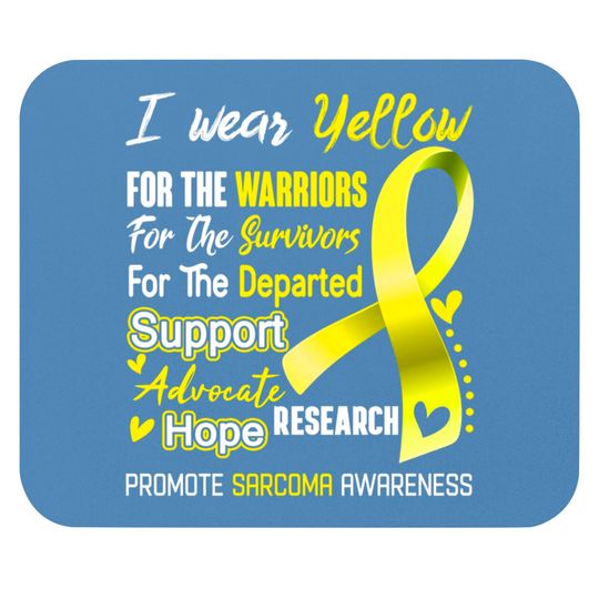 Discover I Wear Yellow For Sarcoma Awareness Support Sarcoma Warrior Gifts - Sarcoma Awareness - Mouse Pads
