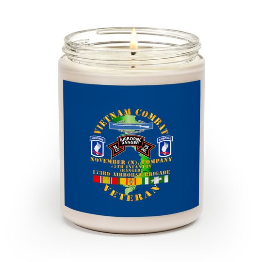 Discover Vietnam Combat Vet - N Co 75th Infantry (Ranger) - 173rd Airborne Bde SSI - Vietnam Combat Vet N Co 75th Infantry - Scented Candles