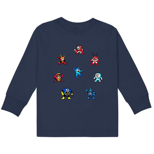 Discover Megaman bosses - Megaman -  Kids Long Sleeve T-Shirts
