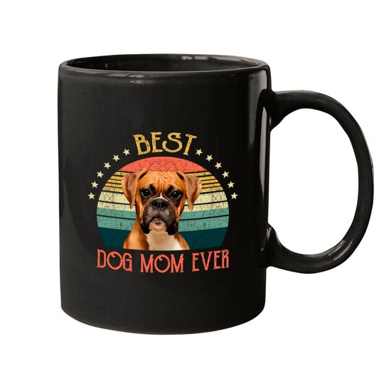Discover Womens Best Dog Mom Ever Boxer Mothers Day Gift - Quarantine - Mugs