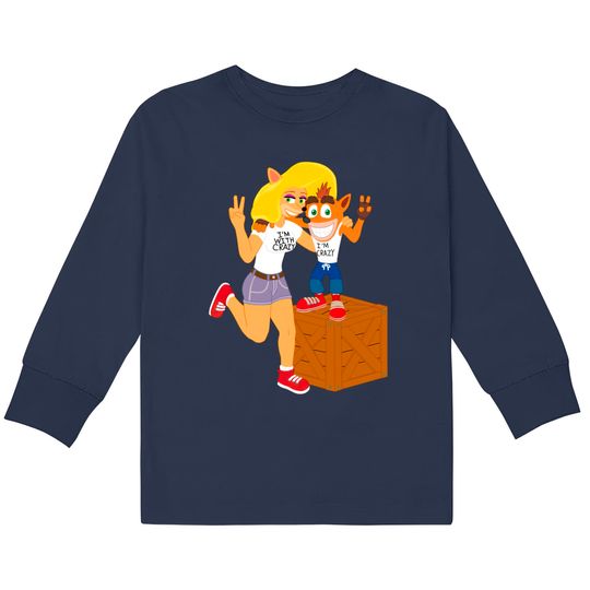 Discover Crash and Tawna Together Again - Crash Bandicoot -  Kids Long Sleeve T-Shirts
