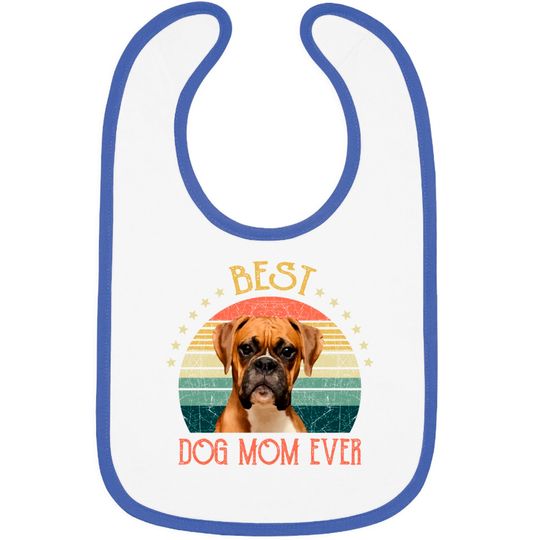 Discover Womens Best Dog Mom Ever Boxer Mothers Day Gift - Quarantine - Bibs